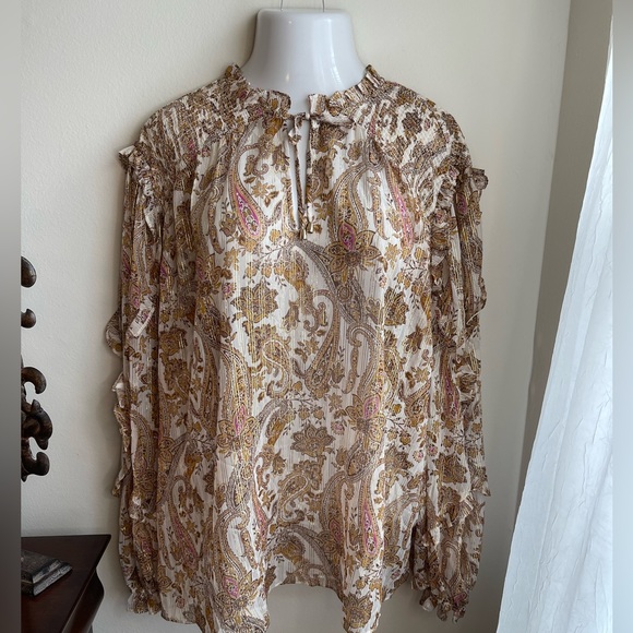 INC International Concept • Paisley-Print Peasant Top - Picture 2 of 13